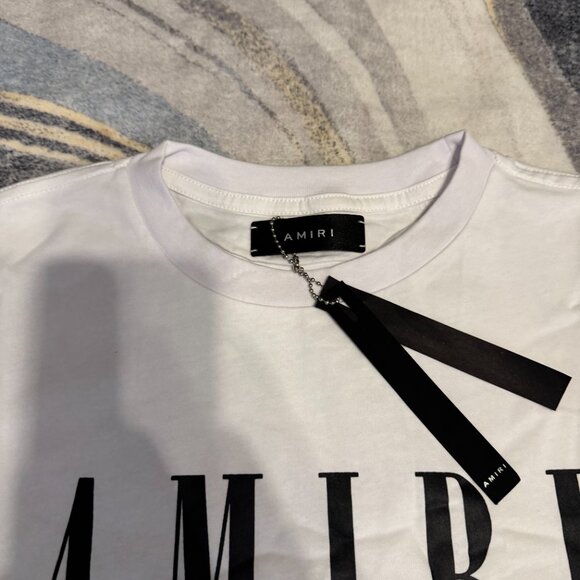 Amiri Spellout Logo White Tee Mens Size Medium or Large - Picture 2 of 4